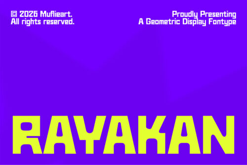 Rayakan - Display Sans Serif Font