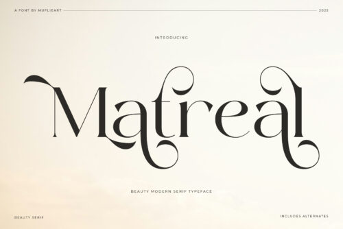 Matreal - Beauty Modern Serif Typeface