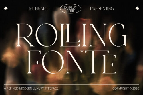 Rolling Fonte - Modern Luxury Typeface